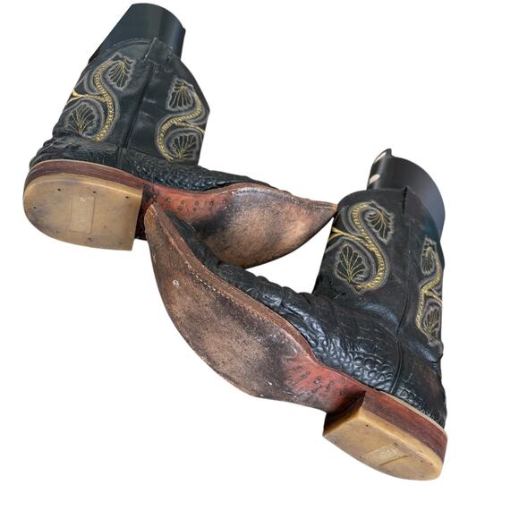 Botas Artillero Leather Cowboy Boots Men’s 27 / US 9 Alligator Print Western - Picture 8 of 12